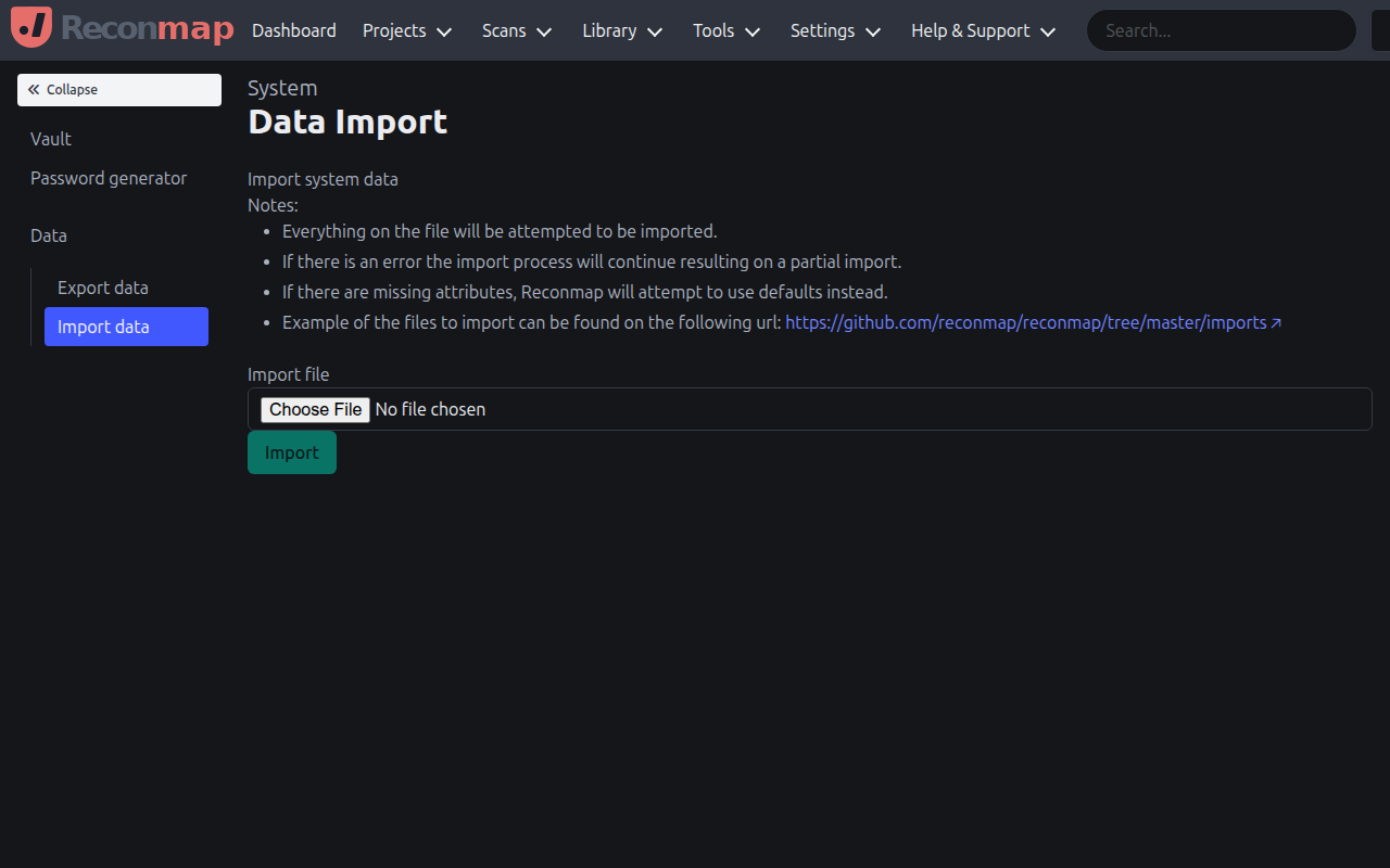 Data import