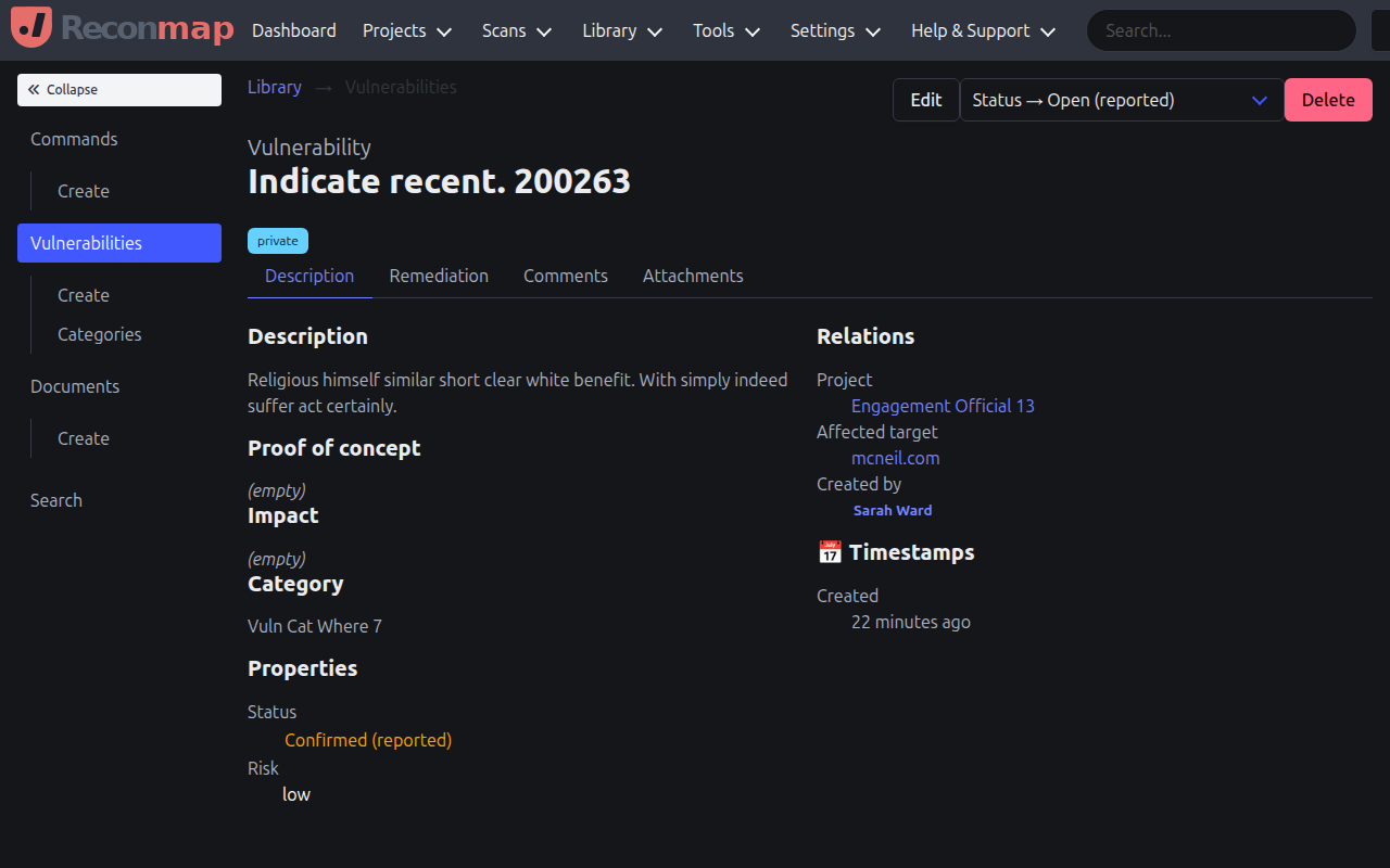 Vulnerability details