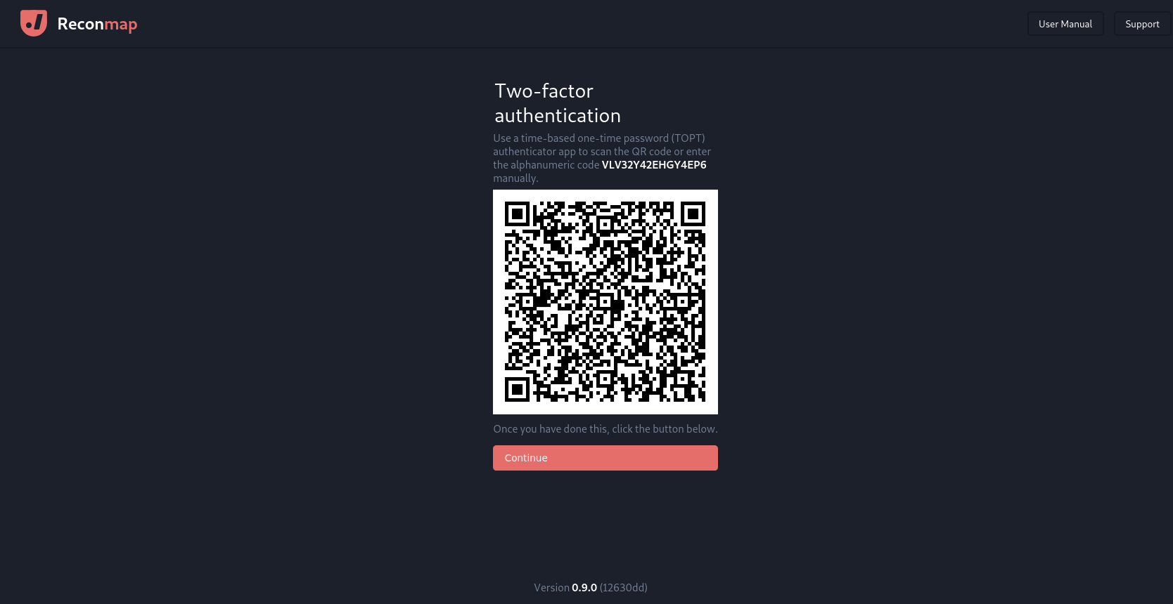 2FA step 2: MFA setup
