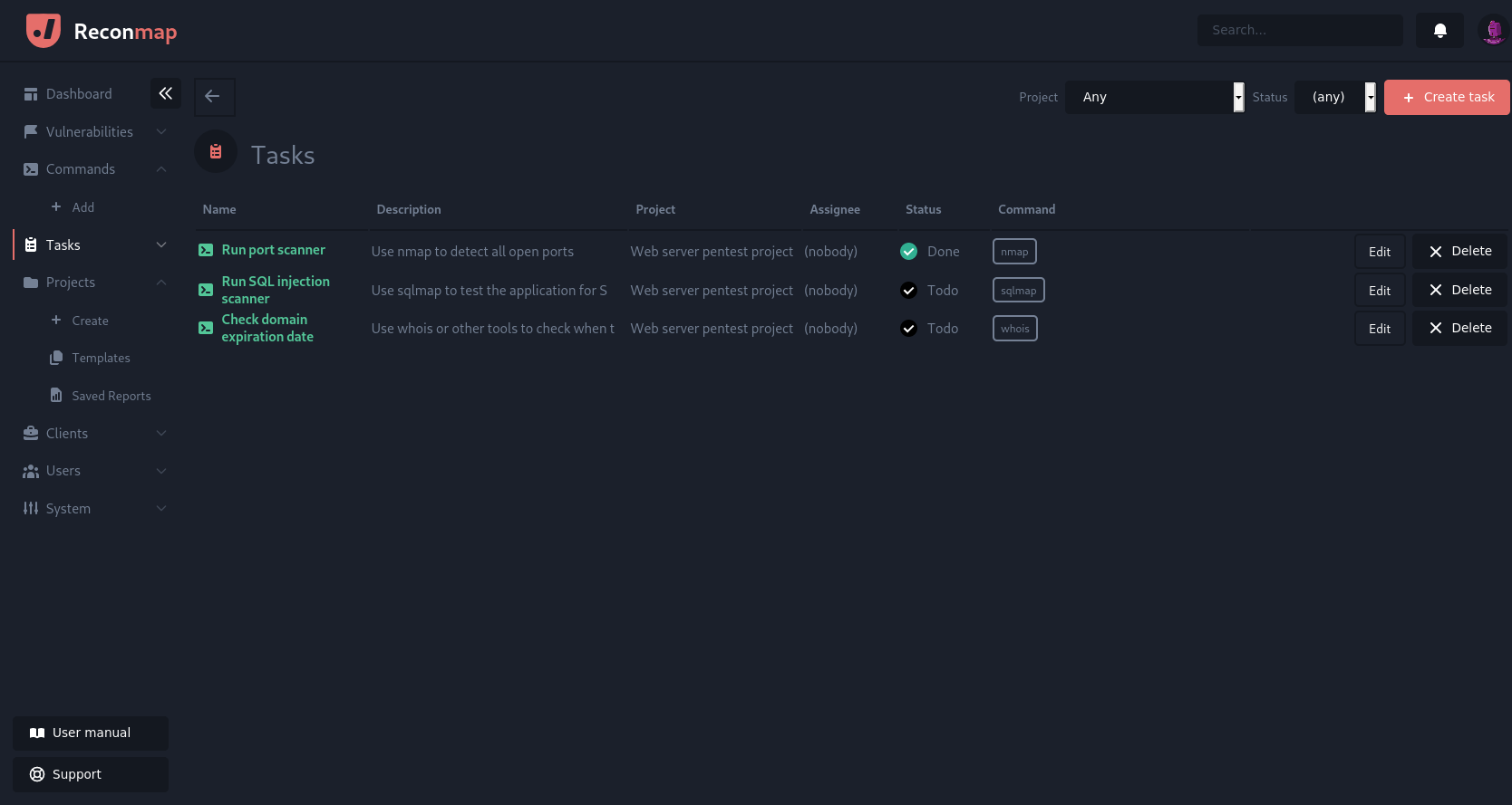 Tasks