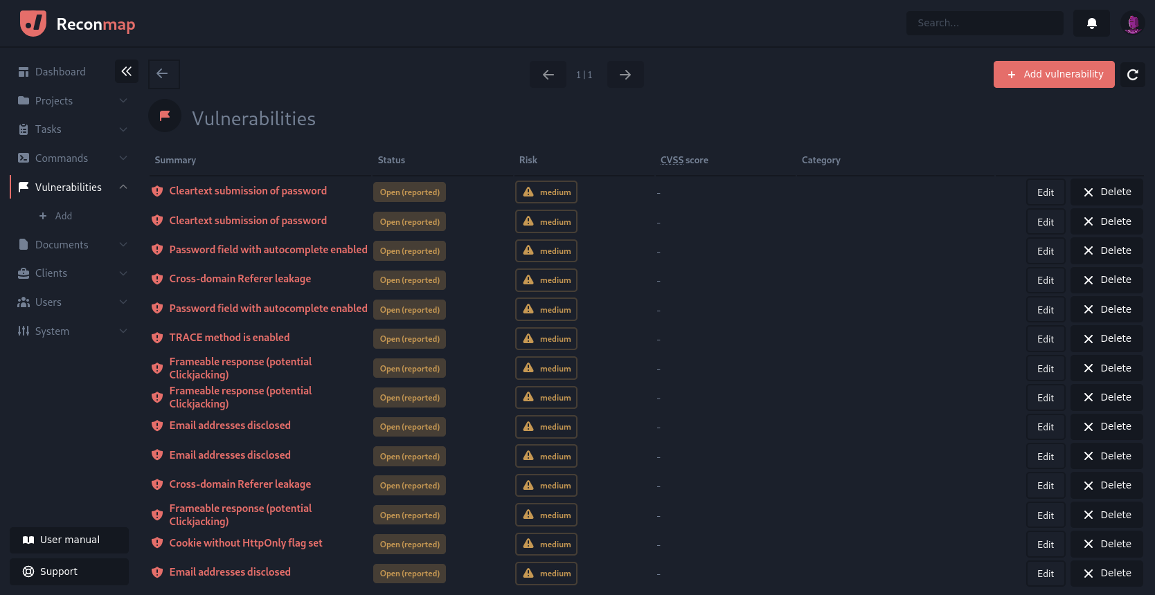 Create task screenshot